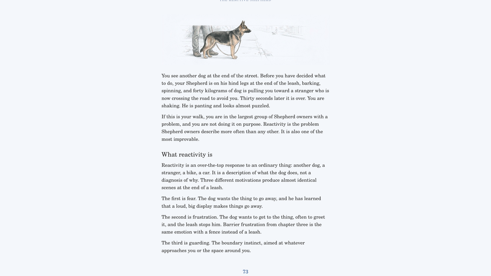 The chapter on reactivity: The Reactive Shepherd